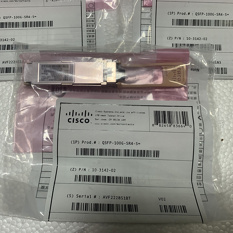 思科 CISCO QSFP-100G-SR4-S= 光纤模块