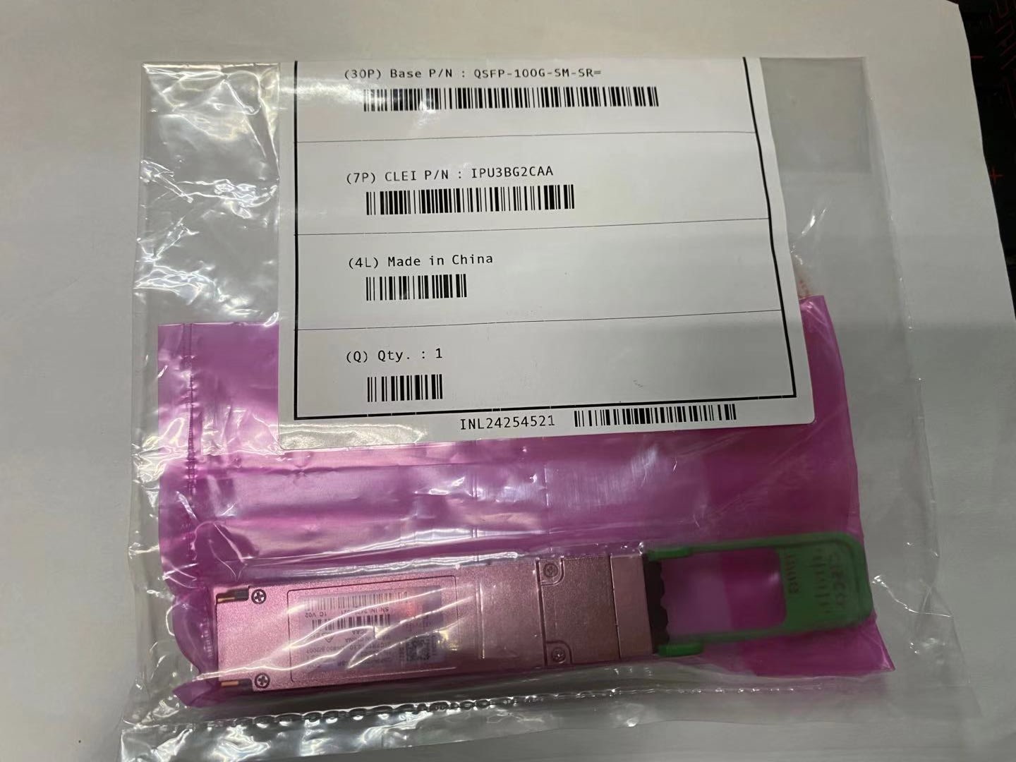 思科 CISCO QSFP-100G-SM-SR= 光纤模块